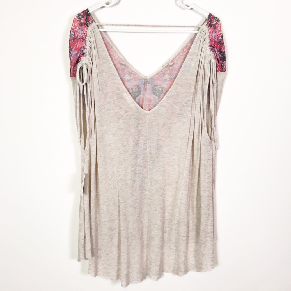 SOLD Free People Moon Dance Heather Oatmeal Tee - Picture 5 of 8
